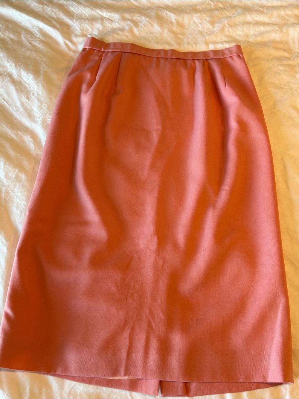 vintage pink wool Pencil Skirt